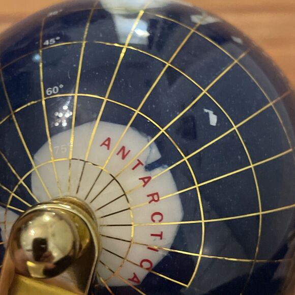 Macheli Blue Lapis Desktop Globe Semi-Precious Gemstones 3 x 6 in - Picture 13 of 13